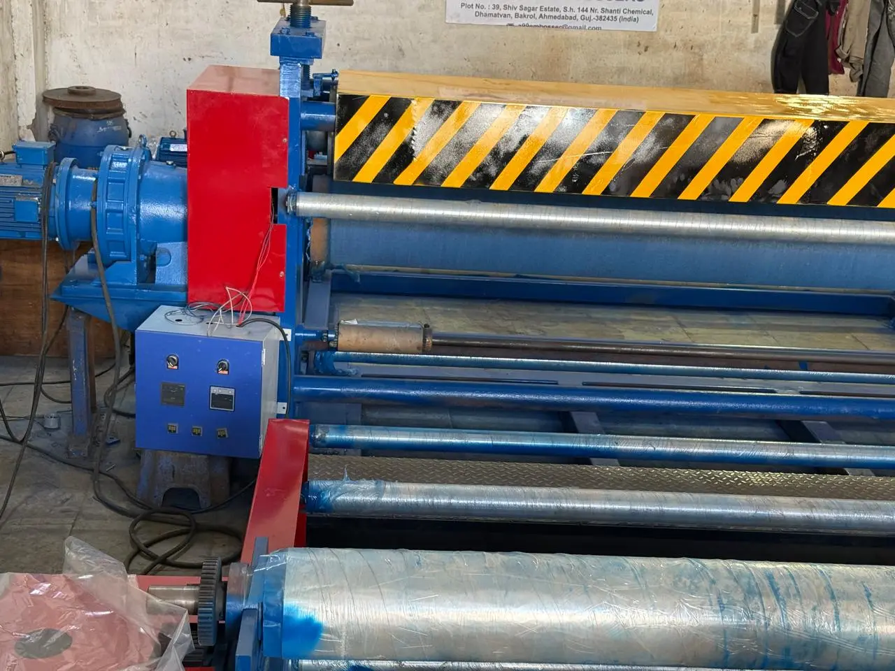 film embossing machine with unwinding and winding system