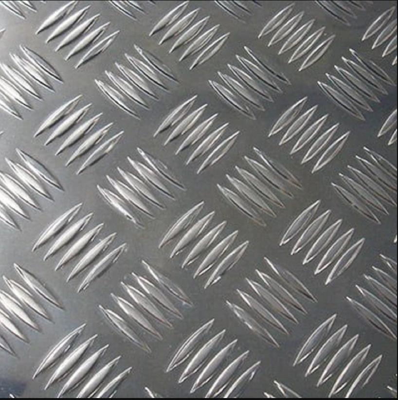 anti-slip checkered metal sheet embossing pattern close view