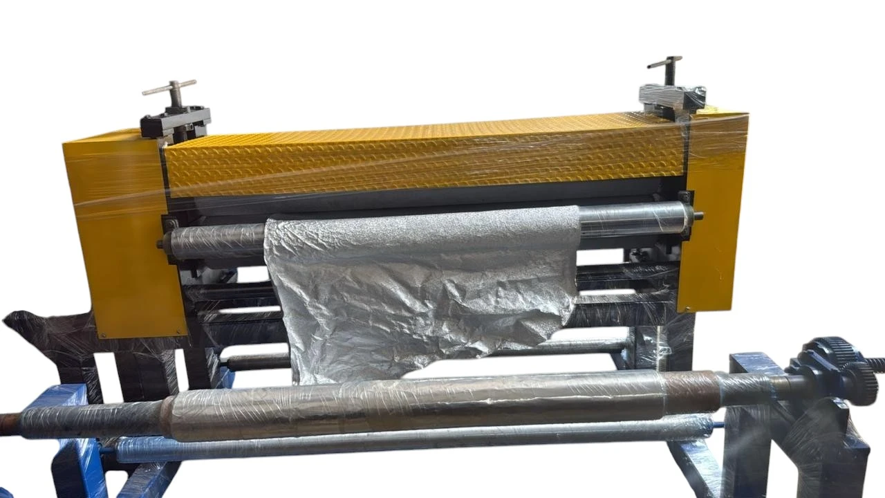 industrial embossing machine for decorative and textured metal sheets